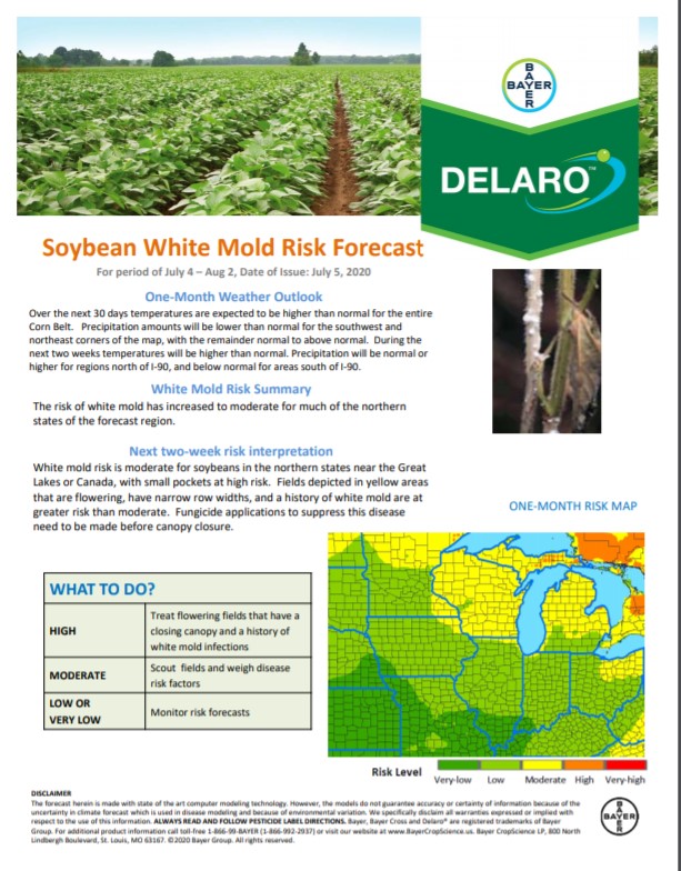 7/5 Northern Soy Disease Risk Map