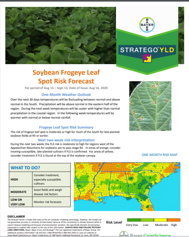 8/16 Southern Disease Risk Map